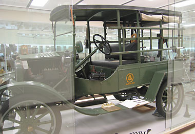 antique phone company truck